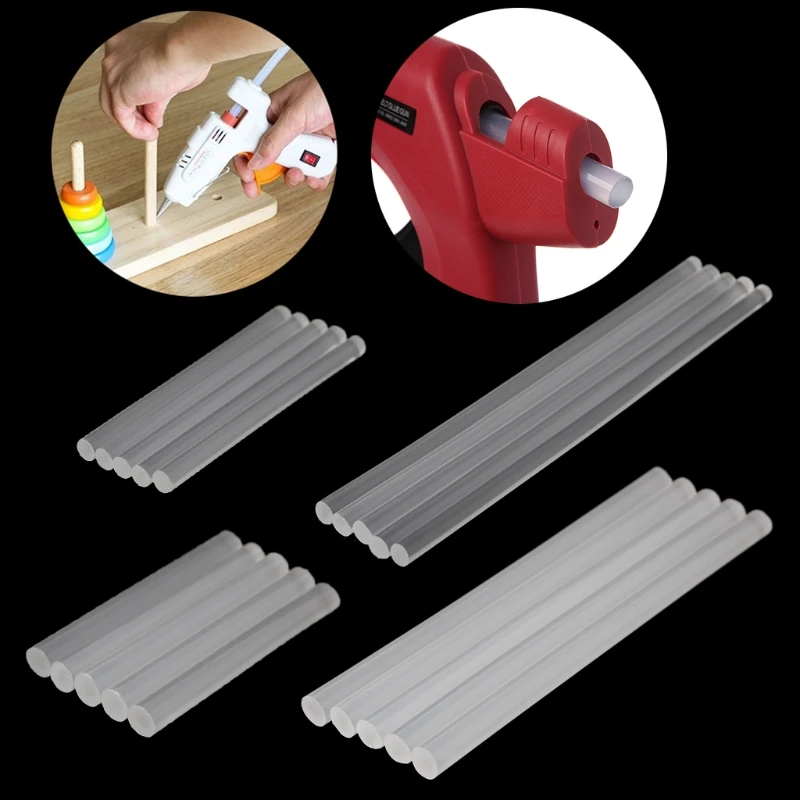 5 шт. термоплавкий клеевой карандаш пластиковый прозрачный клей для клеевого