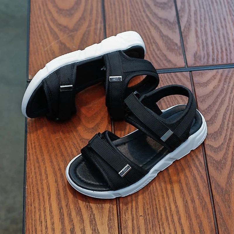 

Summer Children's Sandal Fashion Children's Summer Flat Shoes Single Shoes Children's Non-slip Sole Sandal Hook & Loop Flat with