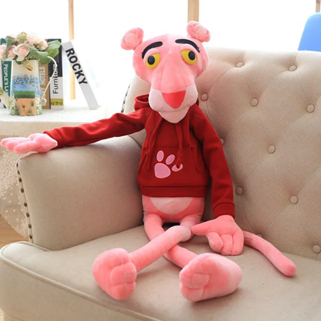 High Quality Big Size Baby Toys Plaything Cute Naughty Pink Panther Plush Stuffed Doll Toy Home Decor Kawaii Xtmas Gift 55-145CM - Цвет: red