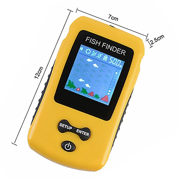 Portable Sonar Fish Finder With Coloured Lcd Display Screen Fishing Lure Echo Sounder Fishfinder | Спорт и развлечения
