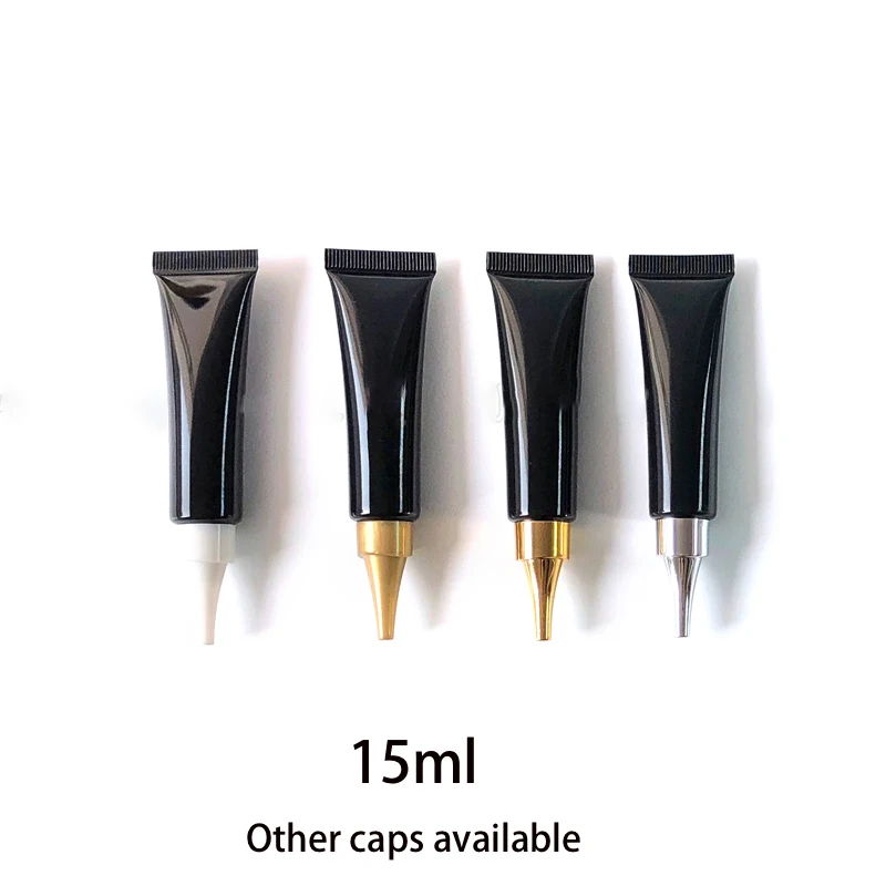 Черный 15 мл пустой косметический контейнер маленькая многоразовая бутылка для