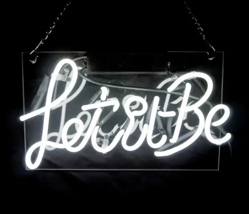 Изготовленный На Заказ дайте ему быть челый акриловый неоновый светильник лампа