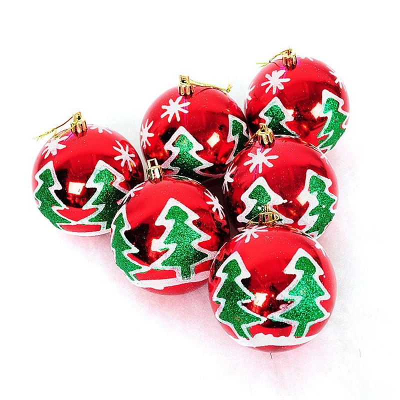 

Набор шариков для рождественской елки, 8 см, украшение, подвесной шар, сфера, подвески для вечерние, украшения, новогодний декор