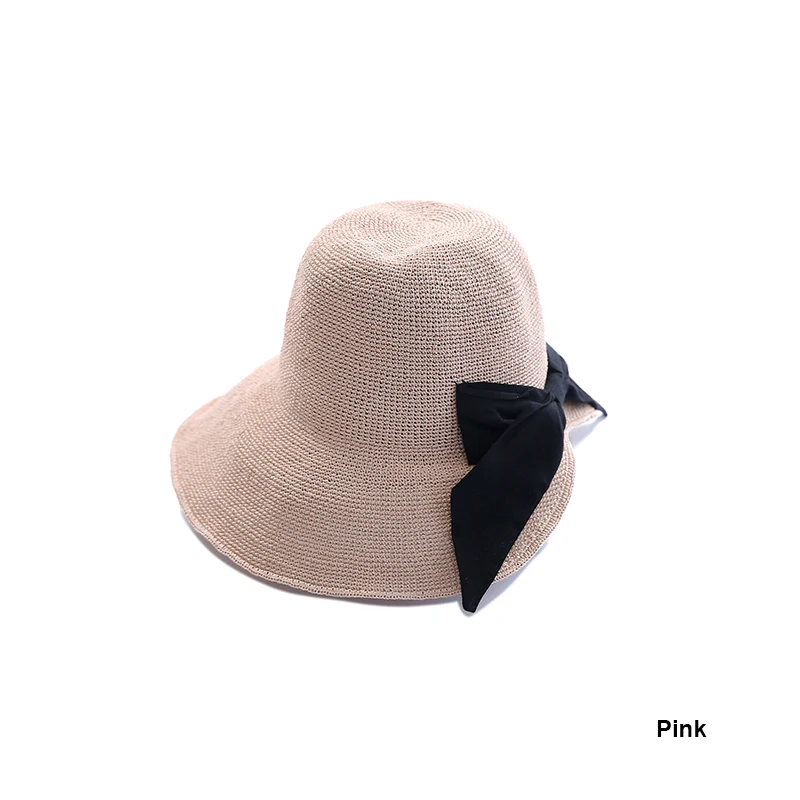 Новинка 2020 модная пляжная шляпа с большими полями и бантом из рафии для отдыха