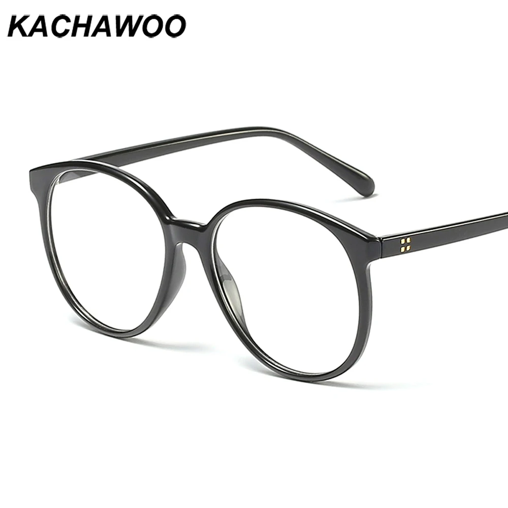 

Kachawoo, большие очки, оправа, Круглые, черные, синие, большие очки, оптические, для женщин, Ретро стиль, женские очки, прозрачные линзы, украшени...
