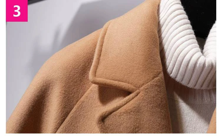 Woman Short Woolen Coat Belt Jacket