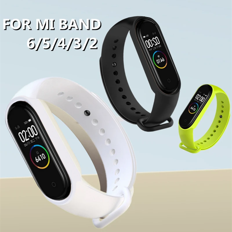 

Strap For Mi band 4 5 6 Correa miband4 miband5 miband6 Replacement Silicone Smart watchband Bracelet Xiaomi mi band 6 5 4 Strap