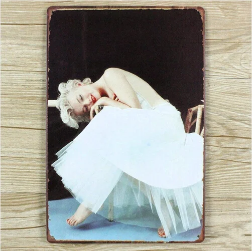 Классический Мэрилин Монро Ретро металлическая жестяная вывеска бар