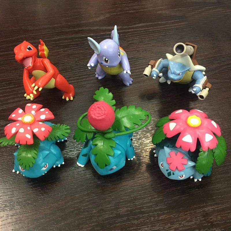 Charmander Wartortle Blastoise Bulbasaur Venusaur фигурка игрушки pkm Аниме Фигурки игрушки для детей подарки на день рождения