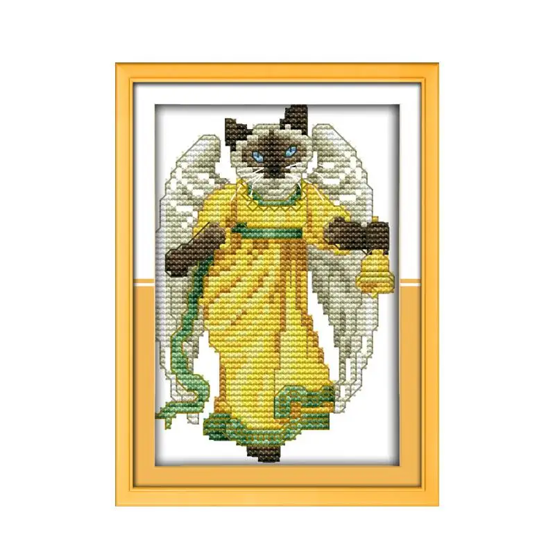 

Набор для вышивки крестом с изображением кота, 14ct, 11ct