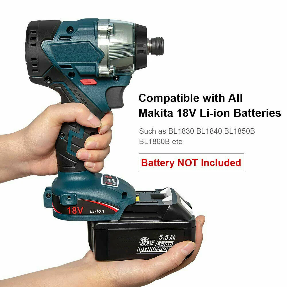 Заменить для Makita 18 в бесщеточный беспроводной дрель Быстрый переключатель 4 скорости ударный привод I4W5R шестигранный патрон инструмент с 2.0AH 18В батарея