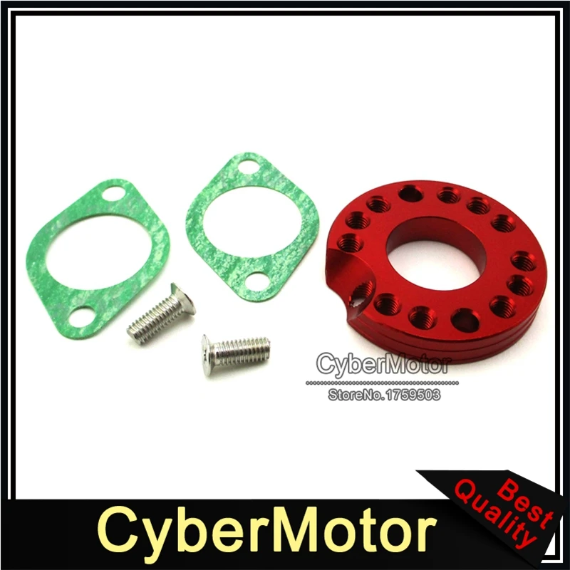 Red 26 мм CNC алюминиевый Карбюратор Carb коллектор центробежный разбросный диск адаптер для monkey DAX Pit Dirt Bike ATV Quad 4 Wheeler - Цвет: Red