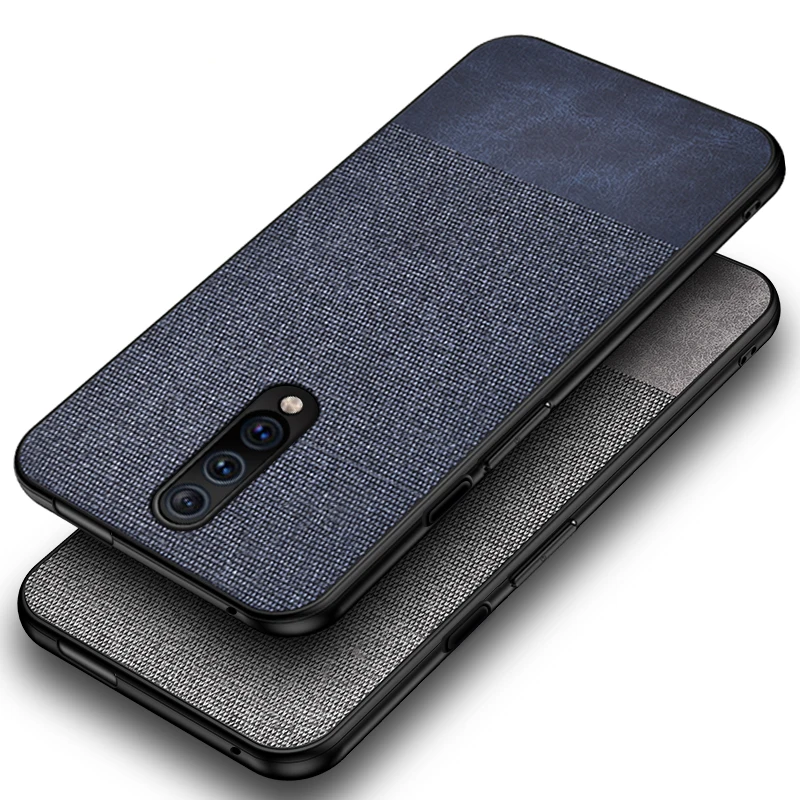 Винтажный тканевый чехол для Oneplus 7 противоударный силиконовый задней панели
