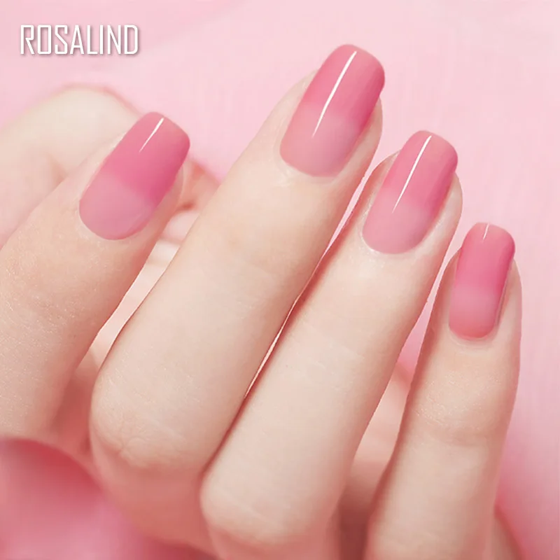Гель-лак для ногтей ROSALIND 7 мл меняющий цвет при температуре серии дизайна