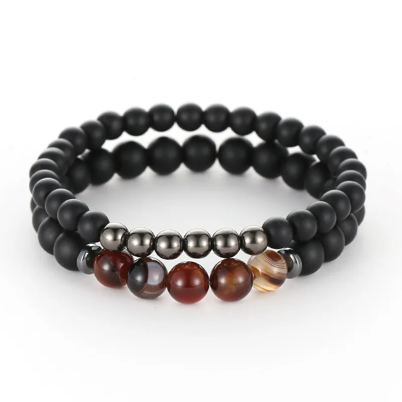 2019 черный абразивный камень Будда бусины модные ювелирные изделия Шарм 5