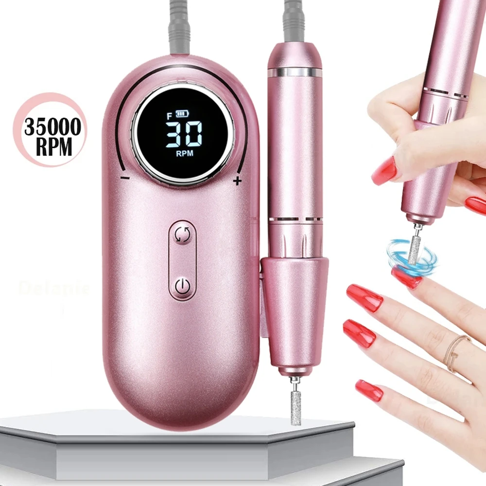 

1Pcs Eletric Nail File Charge Nails Art Polished Machine Professional Nail Art Tool Exfoliation Fingernail Polisher