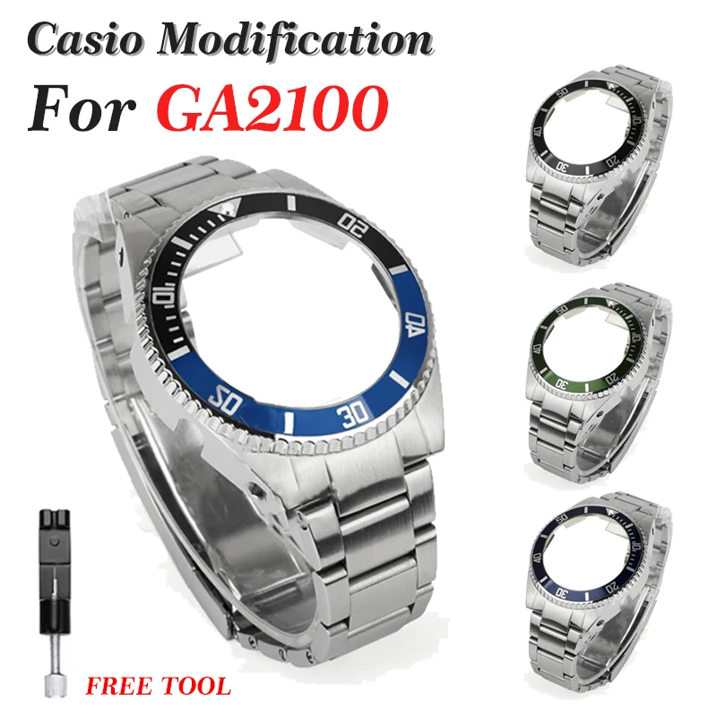 

Watch accessories silicone strap case suitable for Casio G-SHOCK GA2100 men and women sports waterproof transparent strap