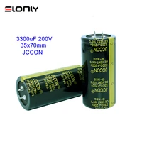 2pcs 14pcs 35x70m 3300uf 200v 105 %e2%84%83 pitch 10mm jccon horn black gold audio amplifier filter aluminum electrolytic capacitors