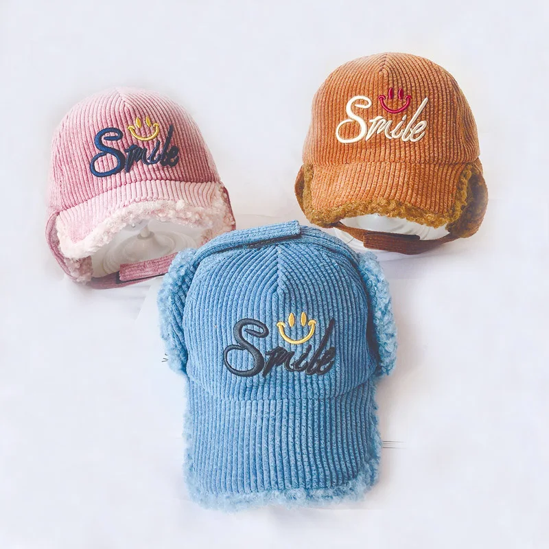 Бейсболка Doitbest для детей 2-6 лет Вельветовая Кепка в стиле хип-хоп с надписью Smile