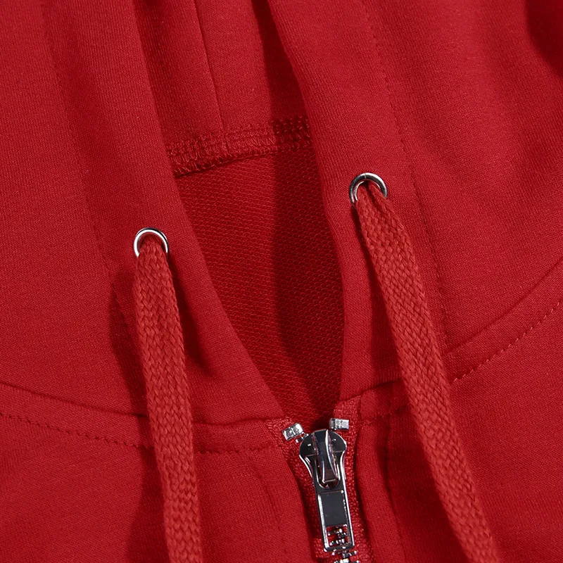 Женский Повседневный короткий укороченный топ на молнии с капюшоном рубашка