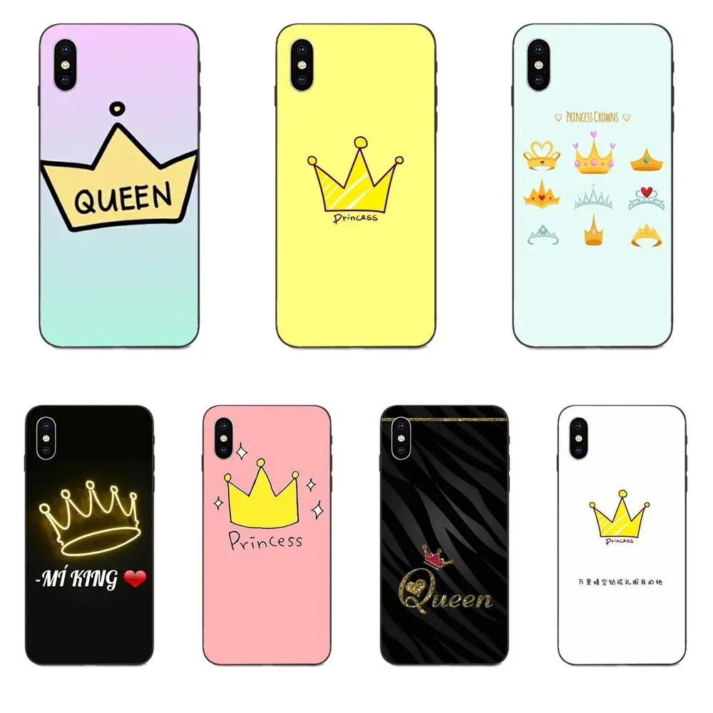 Персональный узор Queen Crown King из ТПУ для Huawei Honor 5A 6A 6C 7A 7C 7X 8 8A 8C 8X 9 9X 10 10i 20 Lite