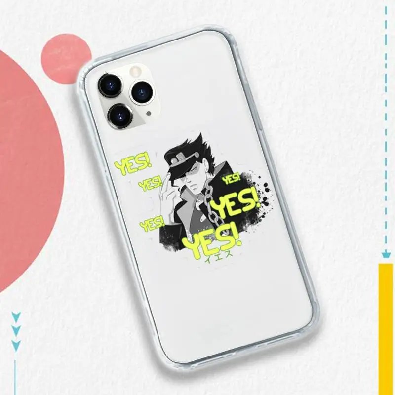 

JOJOS BIZARRE ADVENTURE JoJo Anime Phone Case Transparent soft For iphone 5 5s 5c se 6 6s 7 8 11 12 plus mini x xs xr pro max