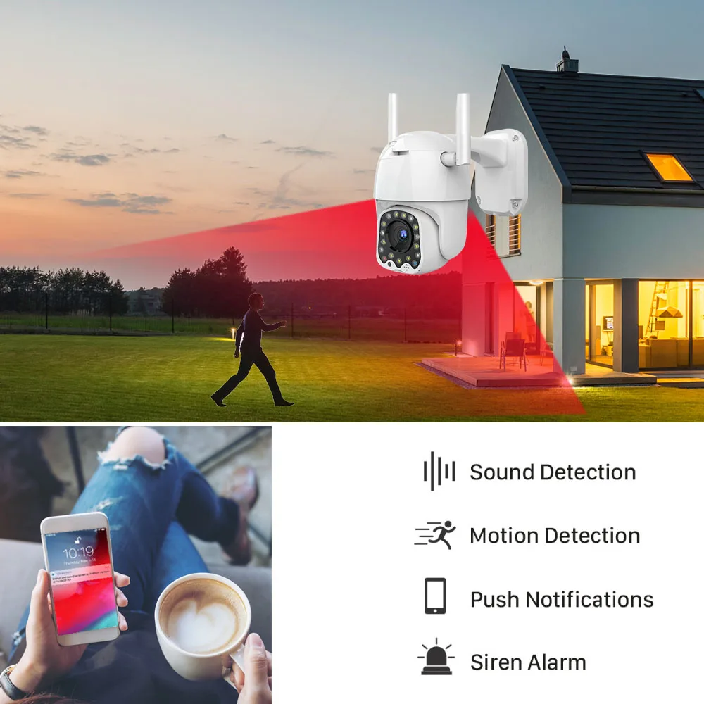 Wifi камера наружная PTZ IP 1080p скоростная купольная CCTV Камера Безопасности s wifi