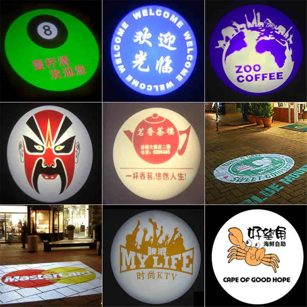 More than 4 Gobo Настраиваемый 50 Вт светодиодный зум HD лампа-проектор логотипа луч рекламы шаблон Проекционные Огни магазин Кафе Магазин Реклама шоу освещение LW50 - Цвет: More than 4 Gobo