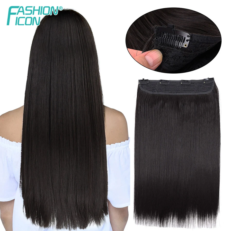 Синтетические накладные волосы на застежке follow me прически Silky Straight цельный 4