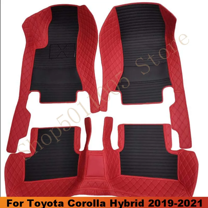 

For Toyota Corolla Hybrid 2019 2020 2021 Car Floor Mats Leather Carpets Custom Auto Interior parts Accessories Waterproof carpet