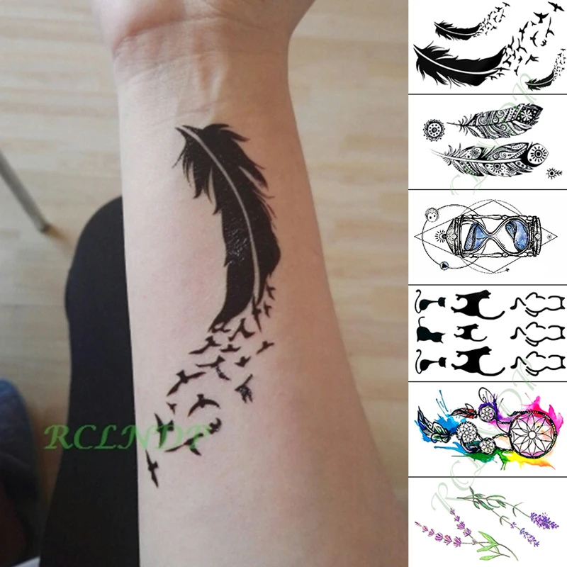 Waterproof Temporary Tattoo Brahma Flower Human Head compass star Fake Tatto Hand Arm Foot Flash Tatoo for Kid Girl Men Women | Красота и