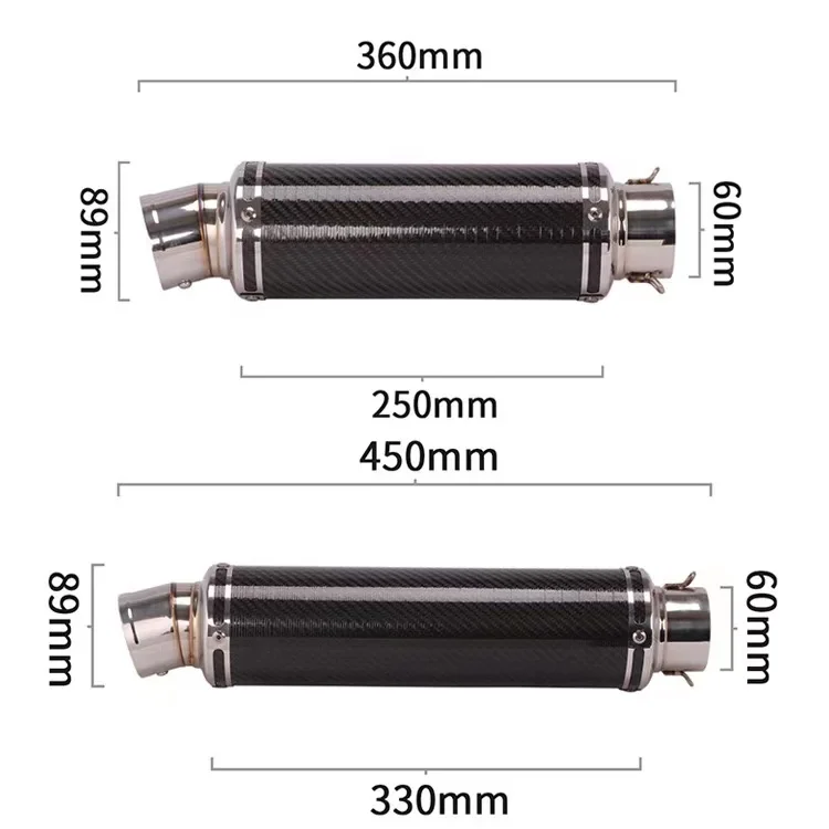 

Suitable for large displacement modified exhaust pipe S1000RR ZX10R R6 R25 R3ADV1200 of motorcycle sports car