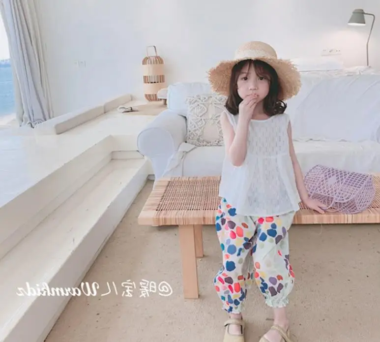 Комплекты для девочек 2020 новые летние противомоскитные штаны Милая легкая в