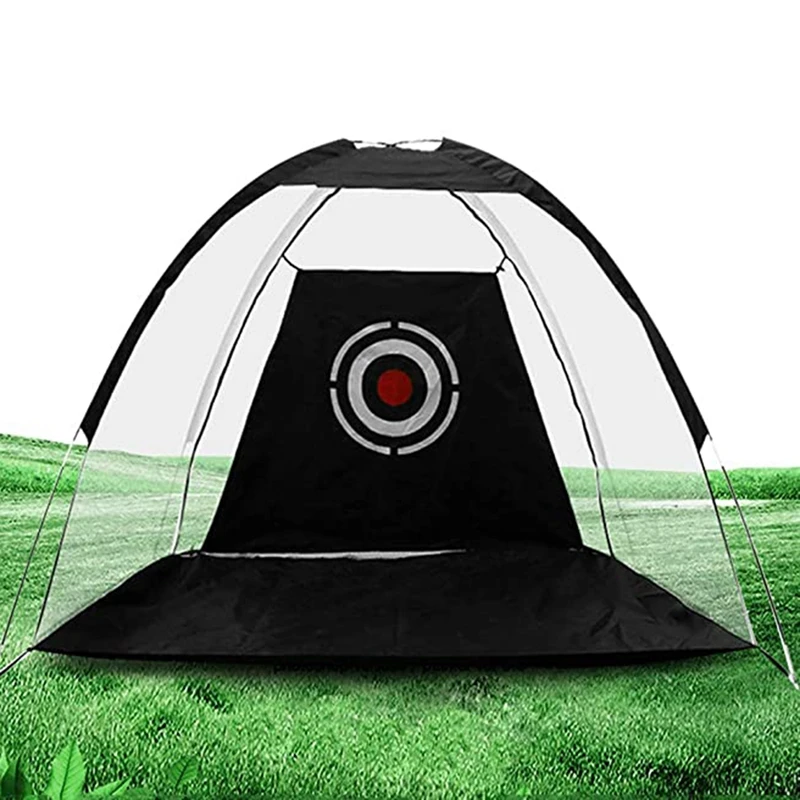

Indoor Outdoor Foldable Golf Practice Net Golf Hitting Cage Garden Grassland Practice Tent Golf Training Equipment Black