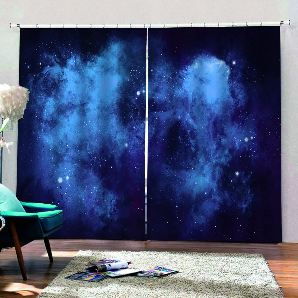 Голубое небо дневные драпировки декор для гостиной спальни 2 панели шторы на окна