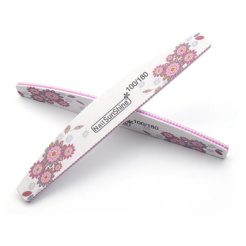 6pc Washable Nail File 100/180 Sandpaper Buffer Block Art Sanding Polishing Nagelvijl Curved Manicure Salon Care Tools | Красота и