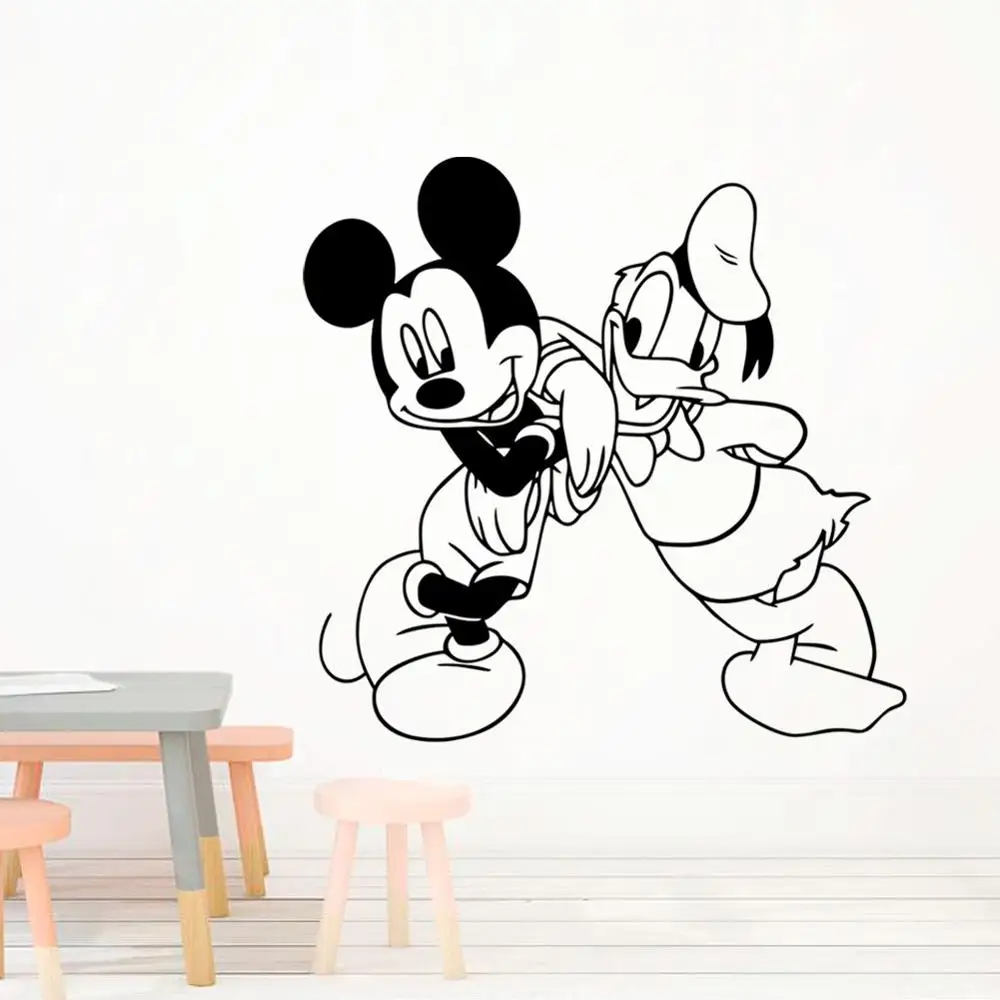 Дисней Микки Маус Дональд Дак виниловая наклейка на стену Детские аксессуары