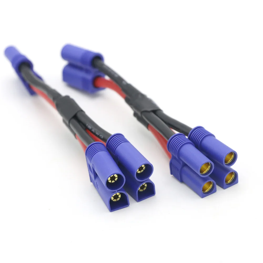 EC5 Parallel Battery Connector Cable Dual Extension Y Splitter 12AWG Silicone Wire 10CM / O Style for Rc Toys | Игрушки и хобби