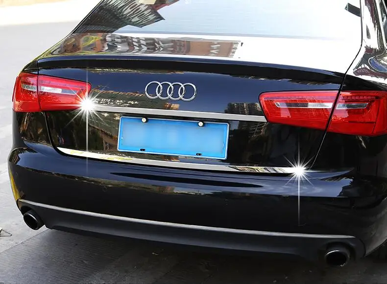 

Крышка багажника из нержавеющей стали для Audi A6 A6L C7 C7.5 2012 2013 2014 2015 2016 2017 2018 2019