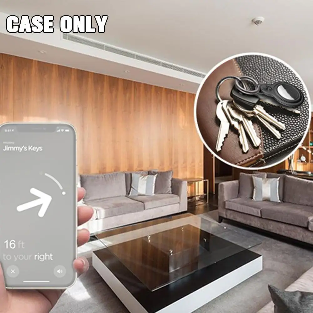 

Protective Case For Apple AirTags Carbon Fiber Pattern Tags Tracker Hangable Case Air For Airtags Keychain Locator Cover V7V7