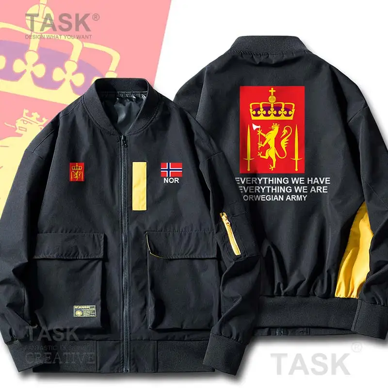 Куртка-бомбер в стиле милитари байкерская куртка Армейская норвежская Норге или
