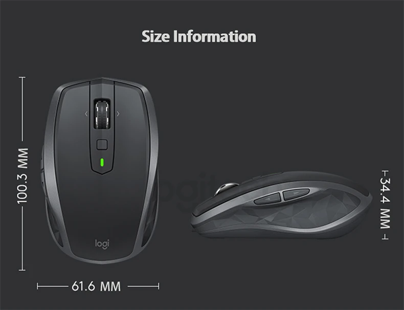 Logitech MX в любом месте 2S 2,4 ГГц Беспроводной Мышь 4000 Точек на дюйм Перезаряжаемые Bluetooth игровой мыши Двойное Подключение Мышь мульти-устройства Топ