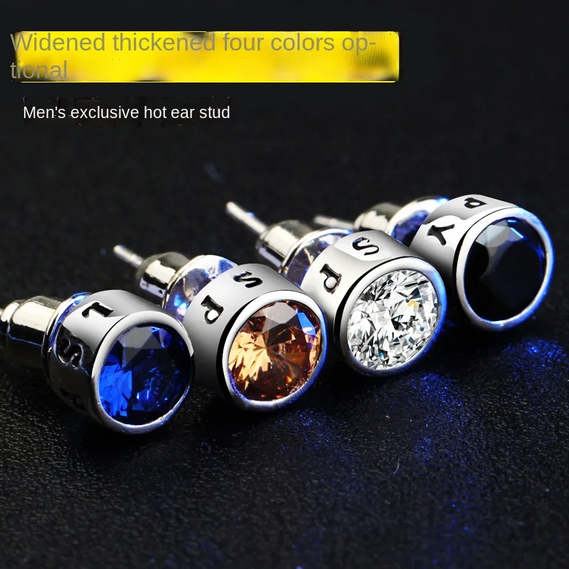 

Женские и мужские серьги из серебра 925 пробы, с черным и белым кристаллом