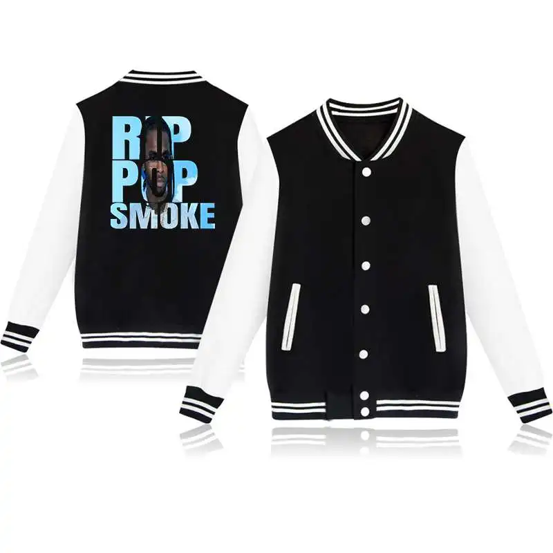 

POP SMOKE Printed Women Autumn Fashion Harajuku Baseball Jacket Teenager Girls jacket Winter Casual Sweatshirt Jackets and Coats