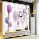Современная Настенная бумага 3D для гостиной Романтический Фиолетовый Одуванчик квадратный фон для телевизора настенная бумага домашний декор papel de parede