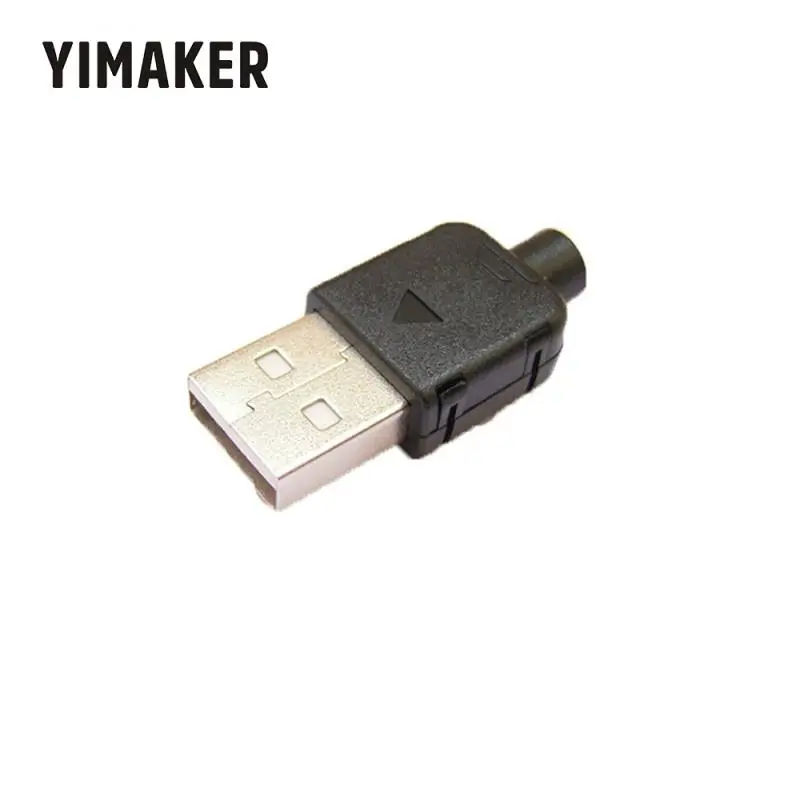 YIMAKER 50 шт. USB разъем типа A 4 контактный с небольшим пластиковым покрытием U22