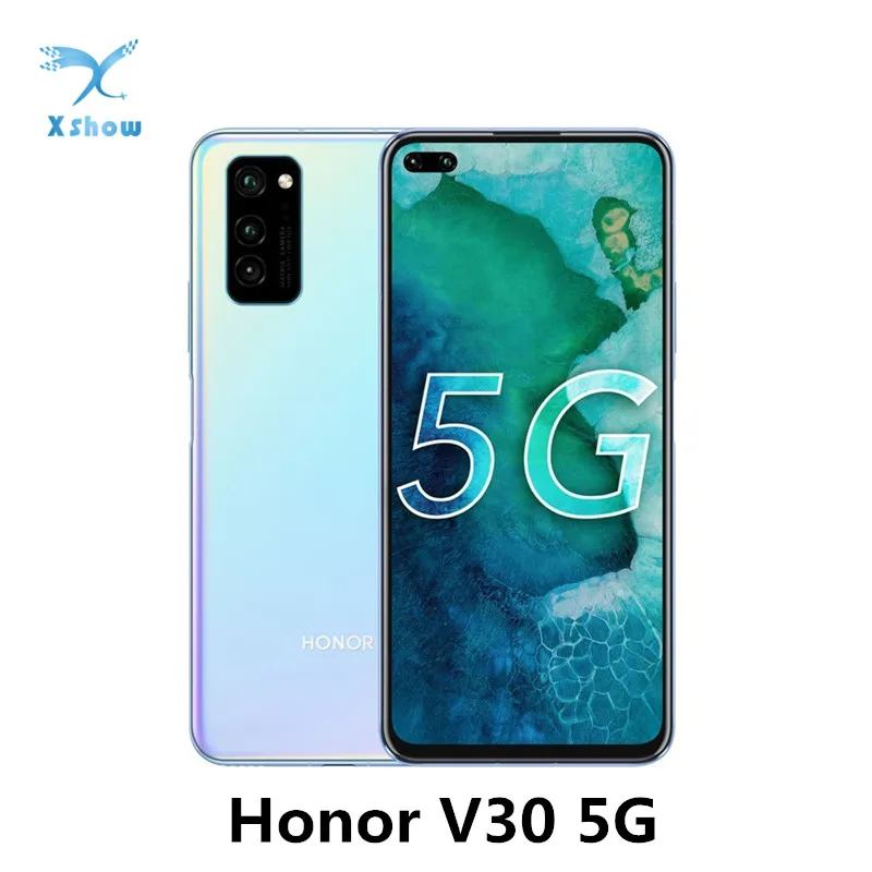 Смартфон Honor V30 6 + 128 ГБ NFC Kirin 990 восемь ядер тройная тыловая камера 40 МП 57 дюйма