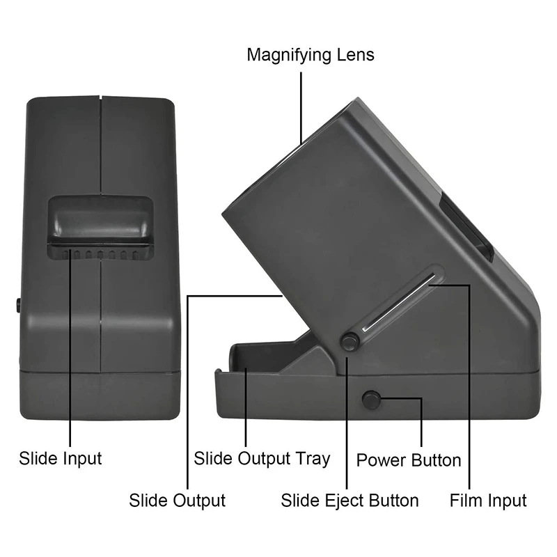 

35mm Slide Viewer LED Transparency Viewer 3X Magnification Handheld Viewer for 35mm Slides & Film Negatives