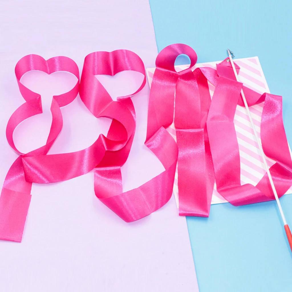 Танцевальная лента для девочек 4 метра танцевальная гимнастическая жезл