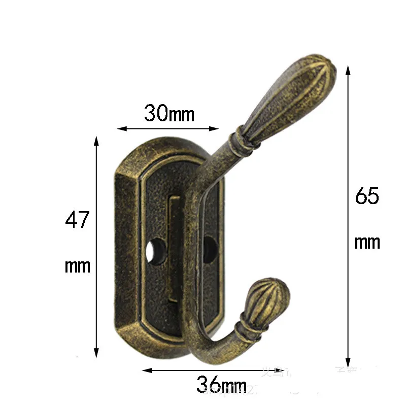 6 шт. мебельная фурнитура античные Крючки для пальто латунные викторианские